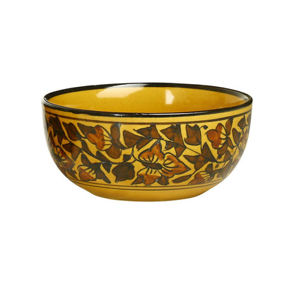 Caffeine Ceramic Handmade Brown Sehra Soup Bowl with Spoon (Set of 4) - Caffeine Premium Stoneware