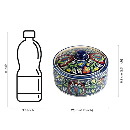 caffeine Ceramic Handmade Jaipuri Serving Donga Casserole (Set of 1, Small)