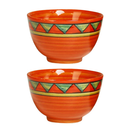 Caffeine Ceramic Handmade Rustic Brown Dessert Bowl (Set of 4, 150 ml) - Caffeine Premium Stoneware