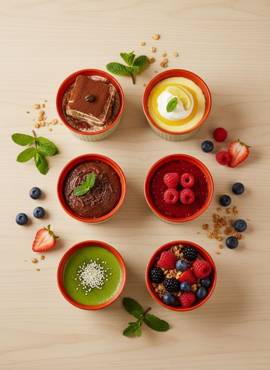 Caffeine Ceramic Handmade Matte Cream & Orange Ramekin Bowl (set of 6)