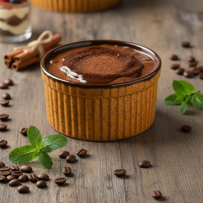 Caffeine Ceramic Handmade Mustard Brown Ramekins Bowls (Set of 6)