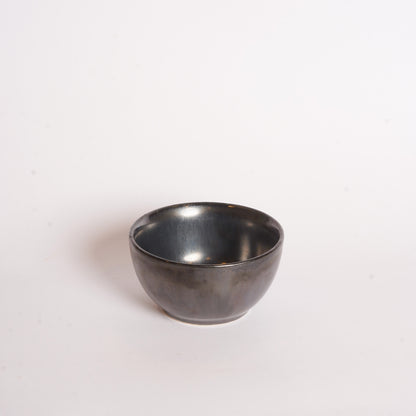 Caffeine Ceramic Handmade Black Metallic katori Bowl (Set of 6) - Caffeine Premium Stoneware