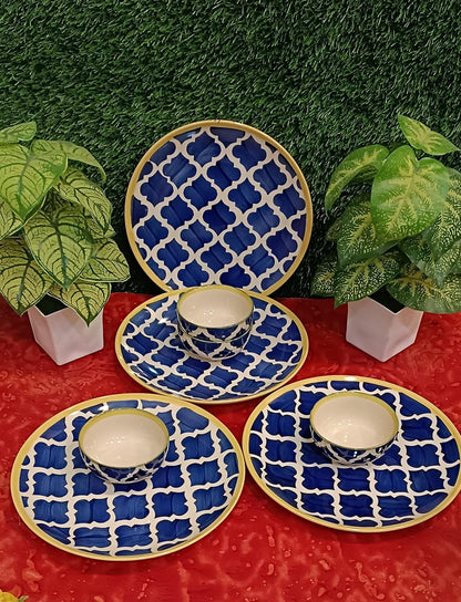 Blue_Ceramic_Dinner_Set_8_pcs - Caffeine Premium Ceramic