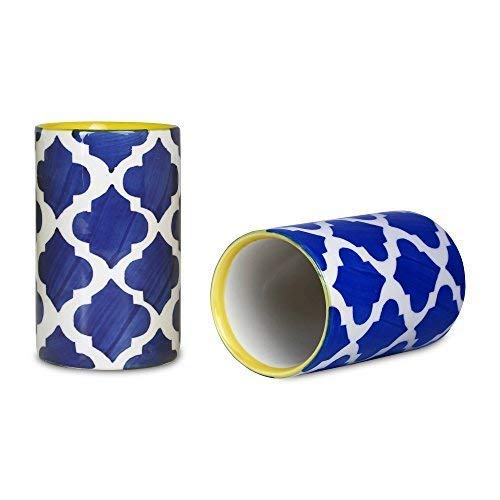 Caffeine Ceramic Handmade Blue Umrao Combo Dinner Set (11 pcs.)…