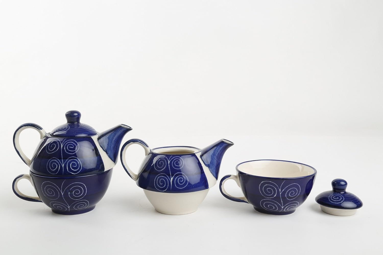Caffeine Premium Ceramic Handmade Tea Pot 
