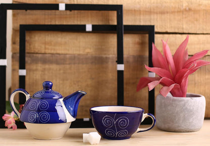 Caffeine Premium Ceramic Handmade Tea Pot 
