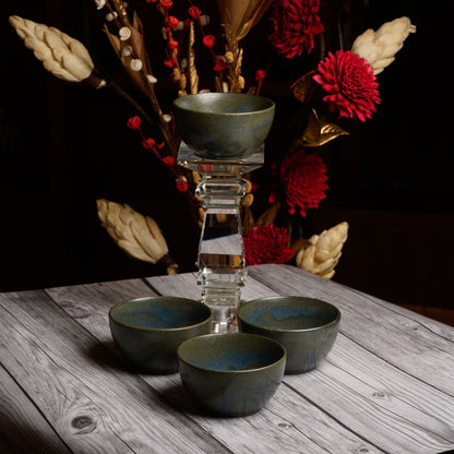 Blue_Ferrous_Katori_Bowls_Set_of_4 - Caffeine Premium Ceramic