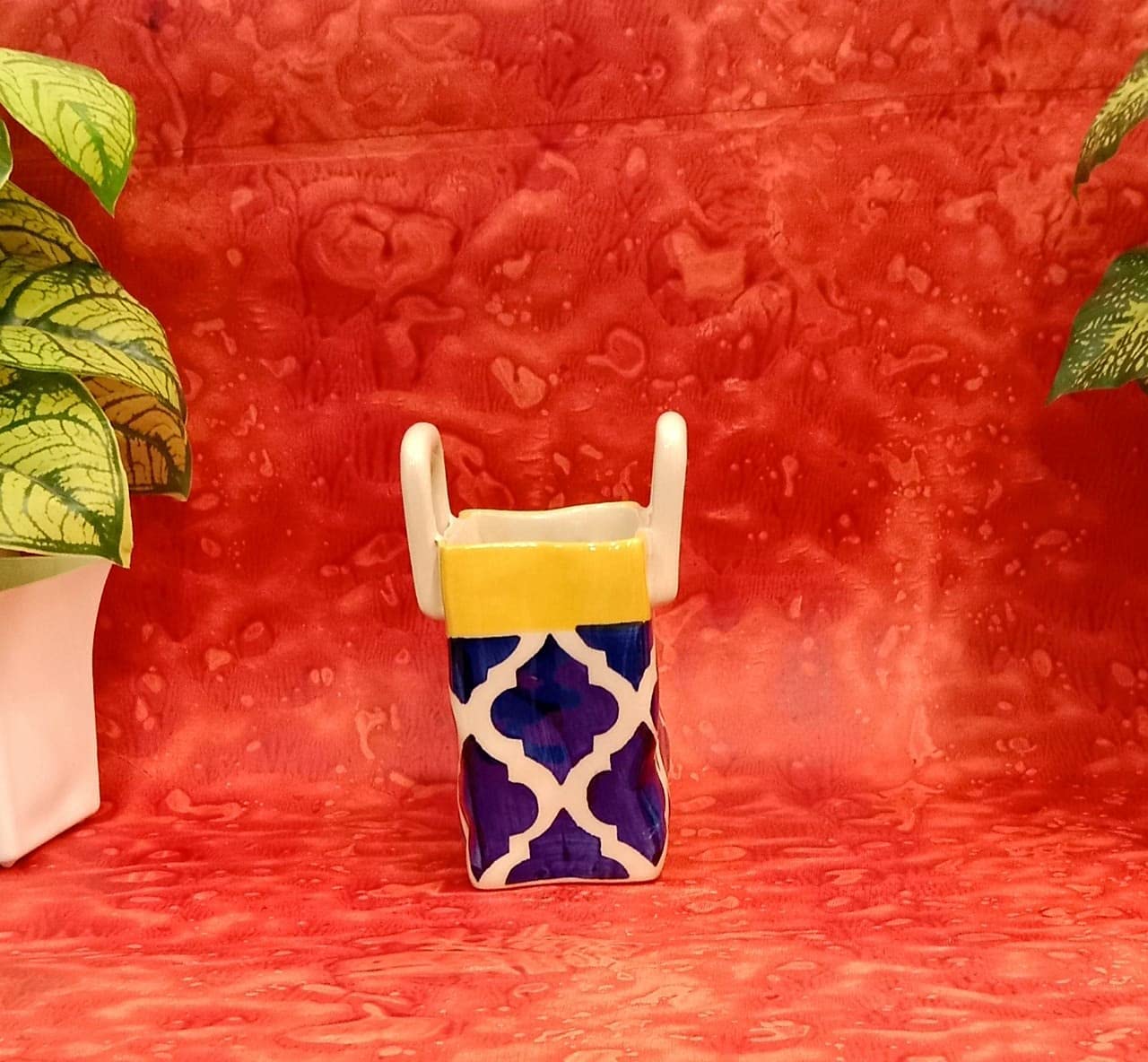 Caffeine Ceramic Handmade Blue Umrao Combo Dinner Set (11 pcs.)…