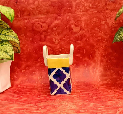 Caffeine Ceramic Handmade Blue Umrao Combo Dinner Set (11 pcs.)…