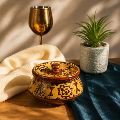 Caffeine Ceramic Handmade Mustard Romani Handi (Set of 1) extra small