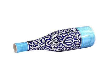 Royal blue Mughal-style ceramic vase adding traditional elegance and charm to interiors.