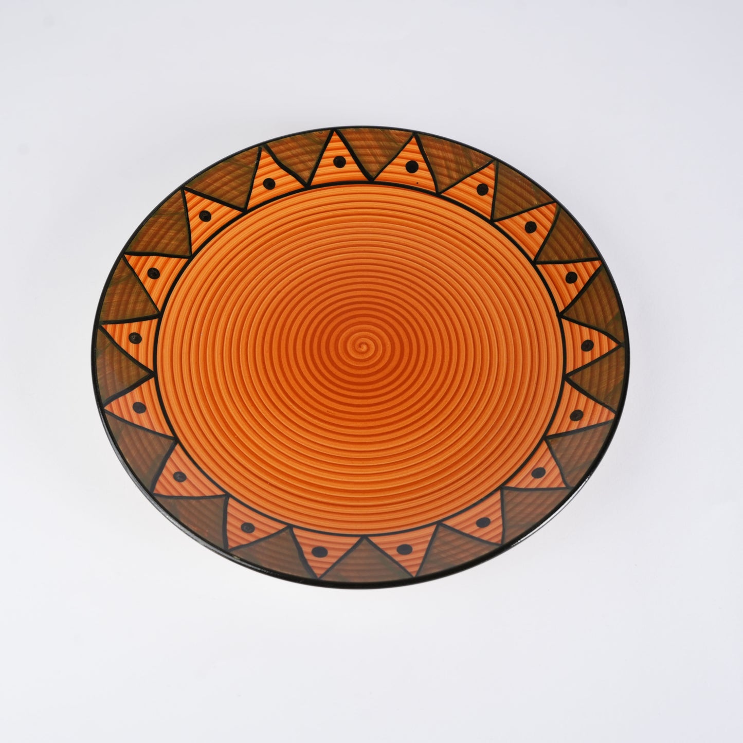 Caffeine_Ceramic_Brown_Soorya_Plate_Set - Caffeine Premium Ceramic