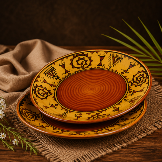 mustard romani dinner plate