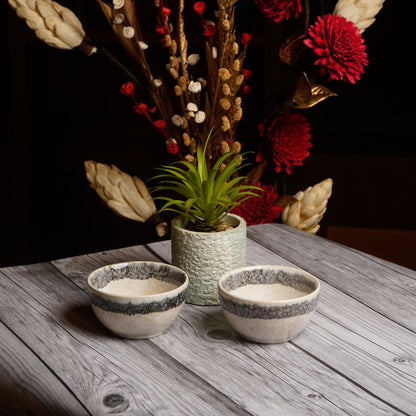 Caffeine Ceramic Handmade Cream Patta katori Bowl (Set of 6) - Caffeine Premium Stoneware