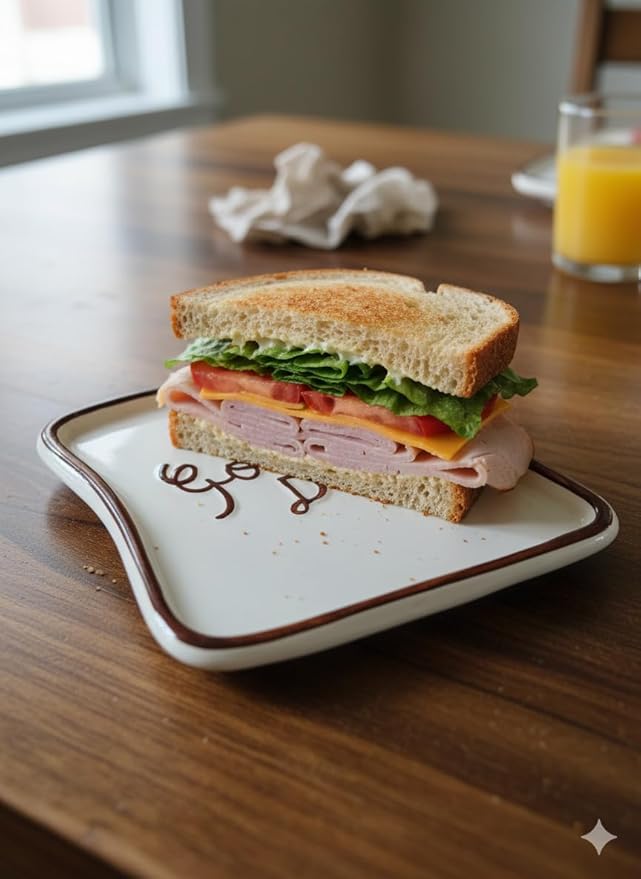 Caffeine premium ceramic "Good Day" Toast Plate (set 2)