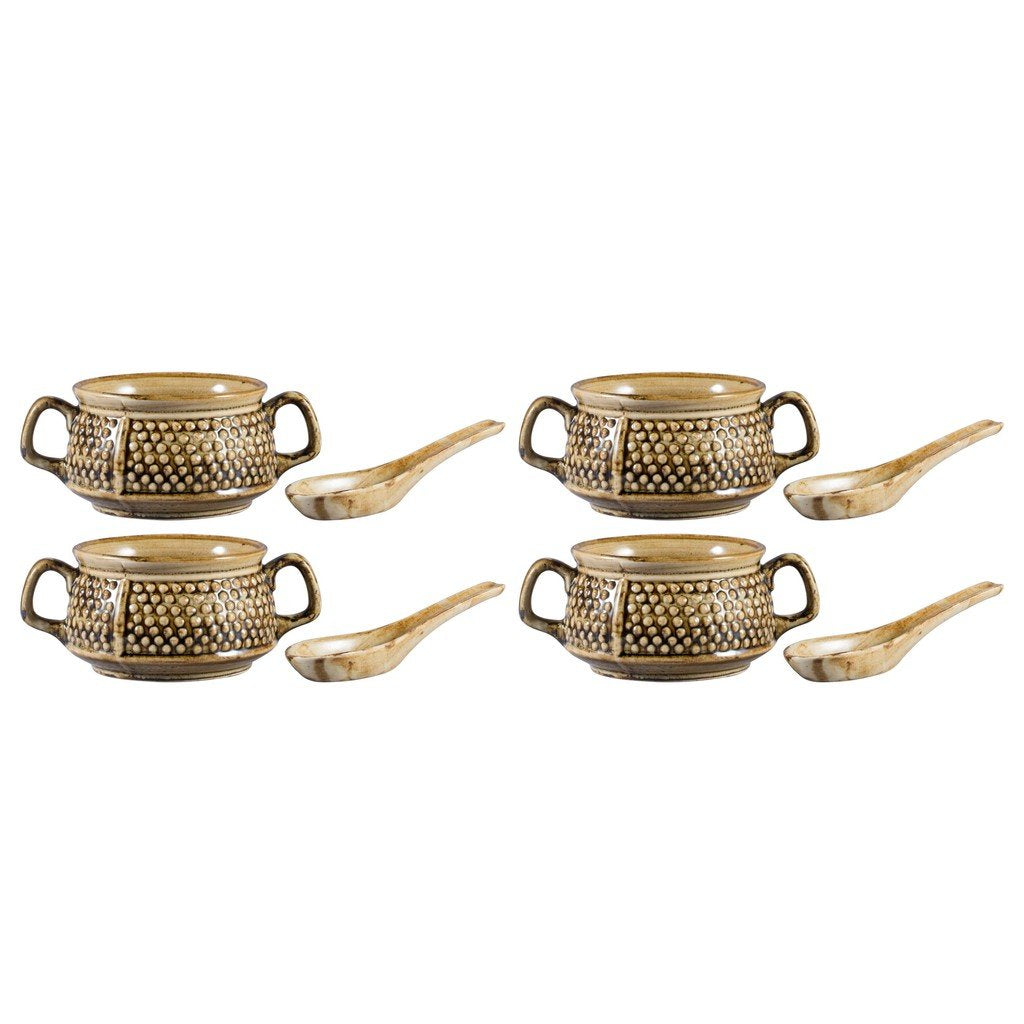 Ceramic_Brown_Soup_Bowl_Set - Caffeine Premium Ceramic