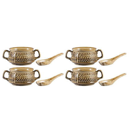 Ceramic_Brown_Soup_Bowl_Set - Caffeine Premium Ceramic