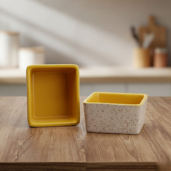 Ceramic Dip & Sauce in white & Yellow