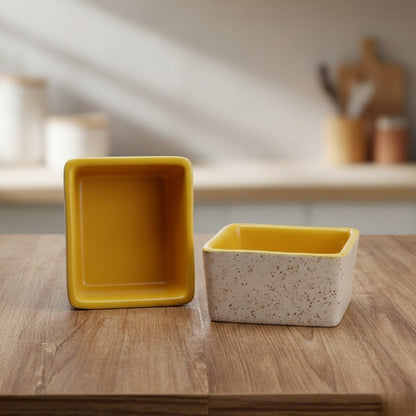 Ceramic Dip & Sauce in white & Yellow