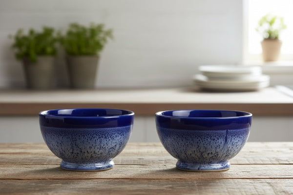 Ceramic Katori in Blue set of 2