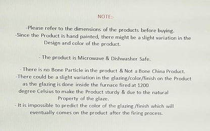 Caffeine Ceramic Handmade Blue Umrao Serving Casserole with Lid (Set of 1 Small)