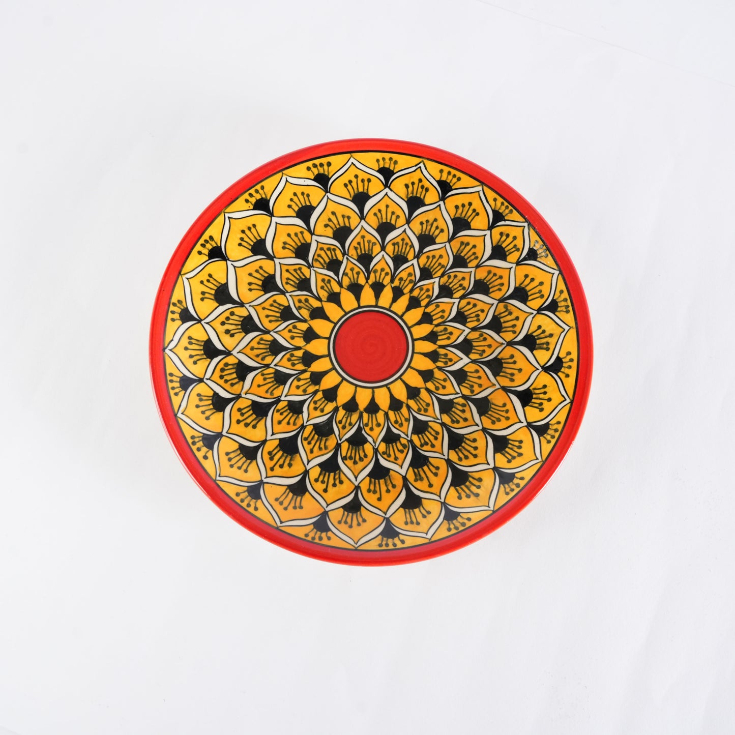 Caffeine Ceramic Handmade Stoneware Orange Morocco Dinner Plates set of 4 - Caffeine Premium Stoneware