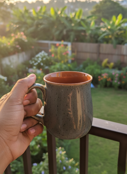 Ceramic Rustic Grey Tea Mug