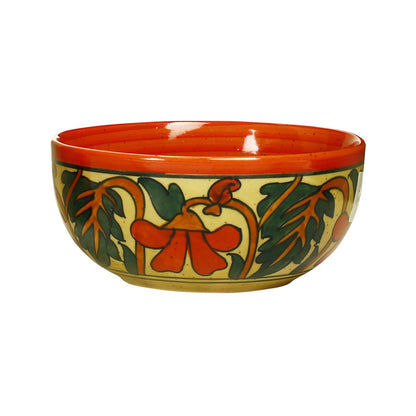 Caffeine Ceramic Handmade Rustic Flora Soup Bowls with Spoon (Set of 2) - Caffeine Premium Stoneware