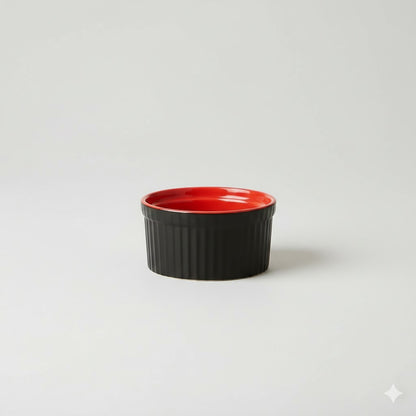Ceramic bowl Red and Black