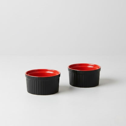 Ceramic bowl Red and Black