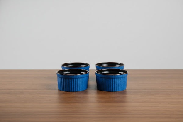 Ceramic bowl in Blue & Red set of 4