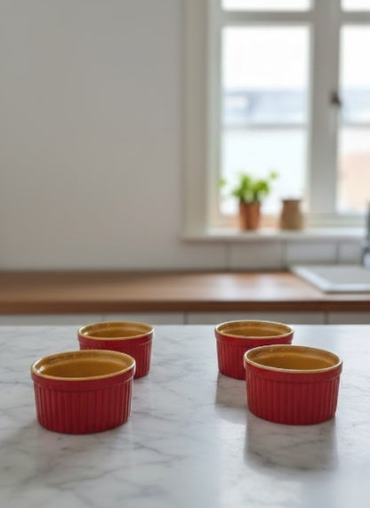 Ceramic_bowl_in_red_Yellow_set_of_4 - Caffeine Premium Ceramic
