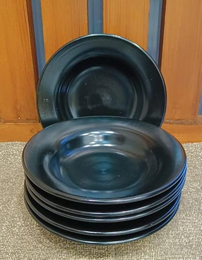 Ceramic crockery plates in Black sets