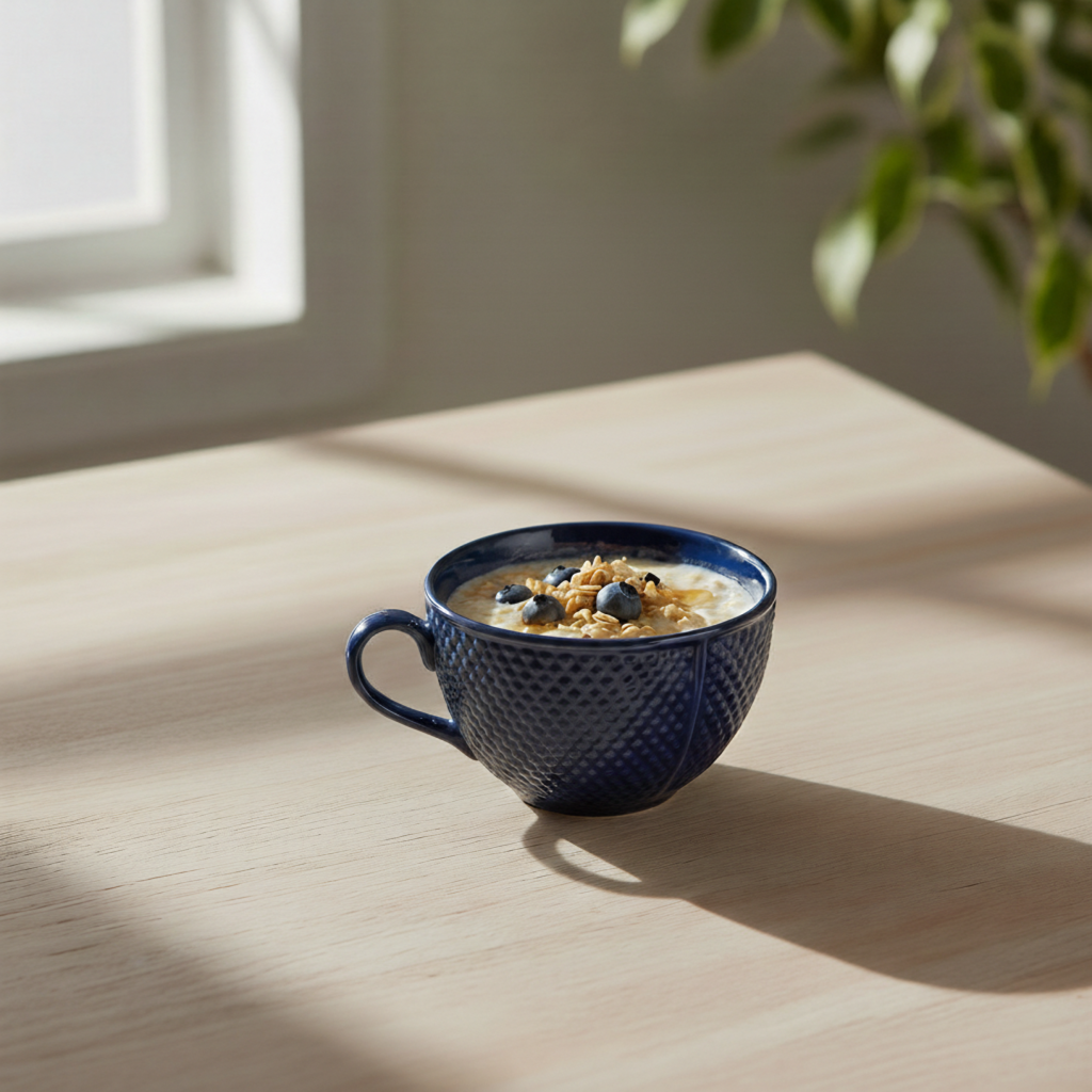 Ceramic cup in blue