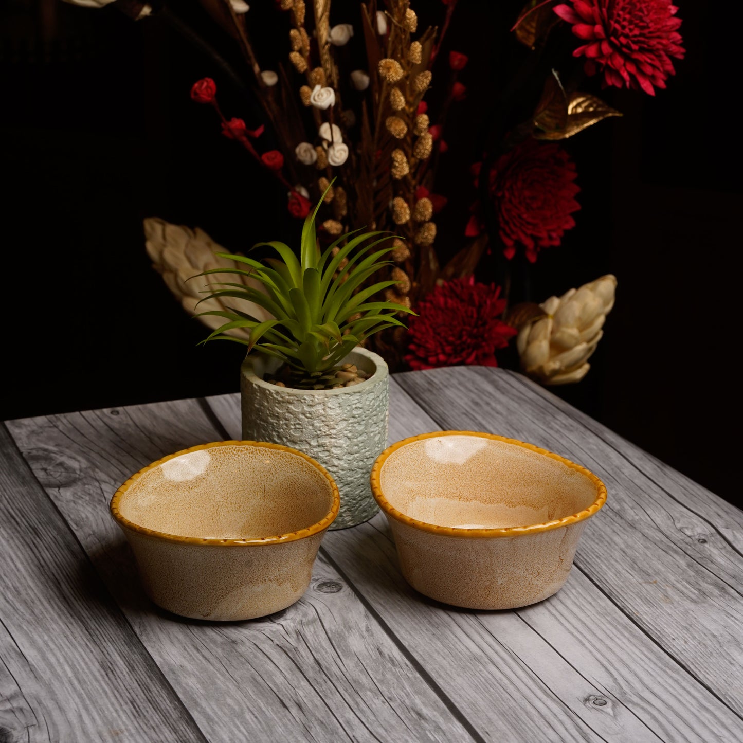 Crackle_Art_Ceramic_Bowl_Set_of_2 - Caffeine Premium Ceramic