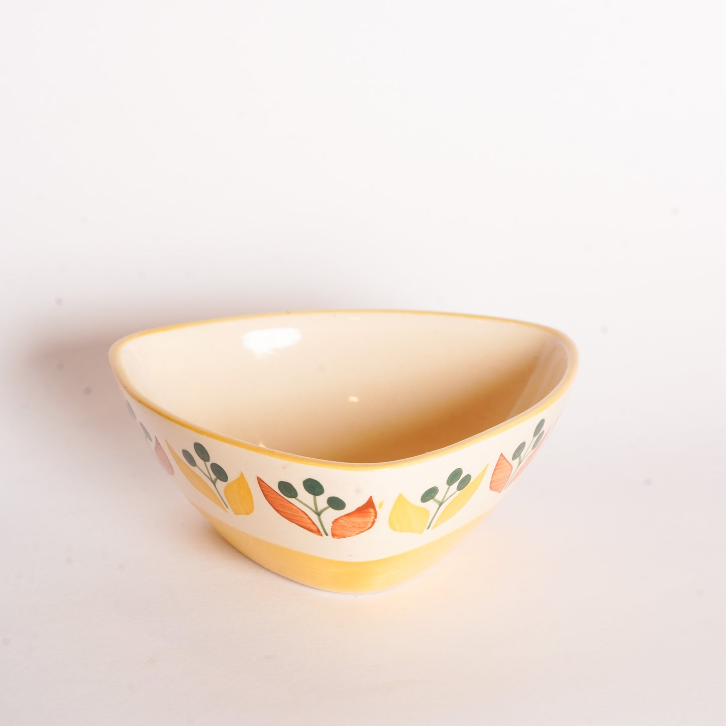 Caffeine Ceramic Handmade Yellow Leaf Katori Bowl- (Set of 2) - Caffeine Premium Stoneware