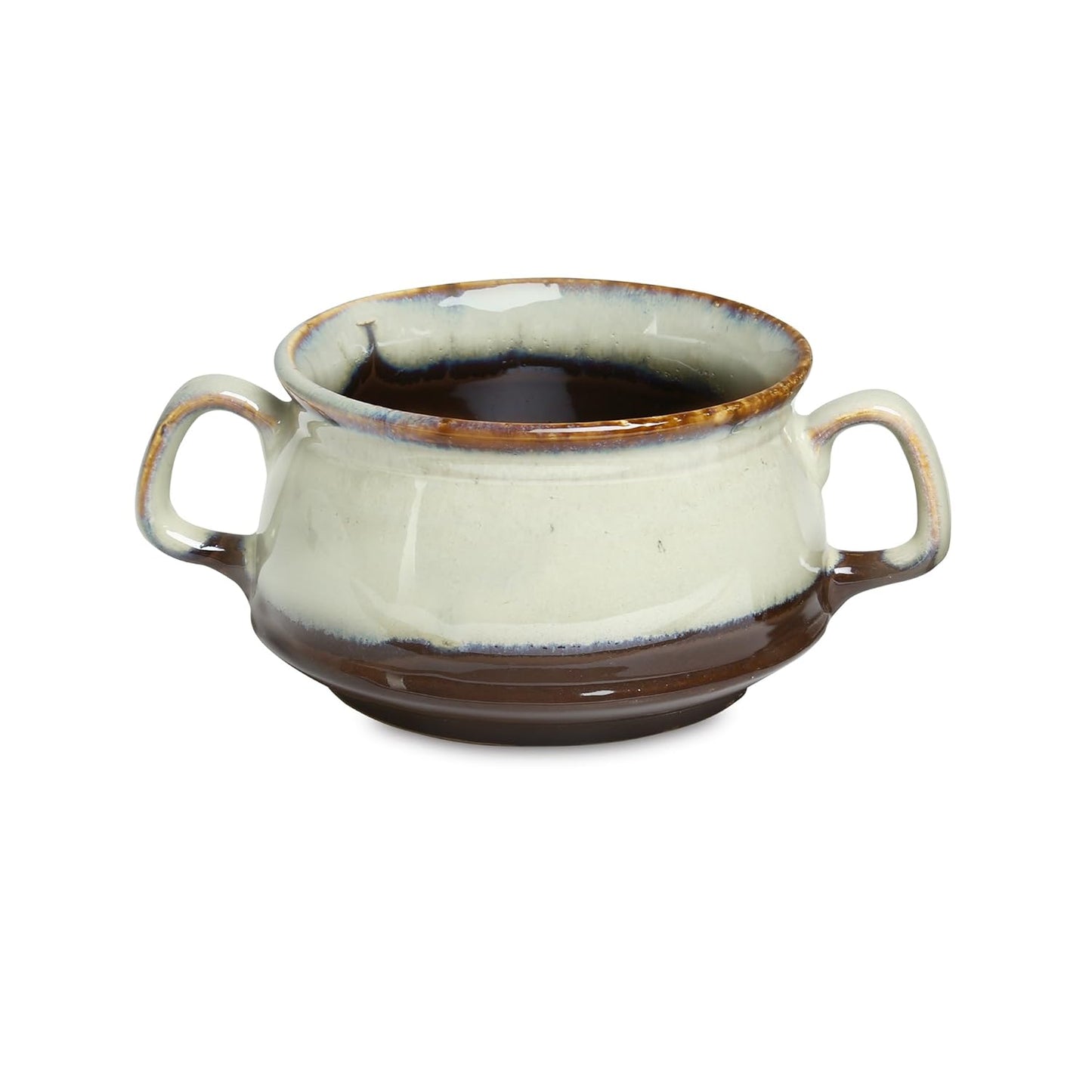 Caffeine Ceramic Handmade Multicolor Double Handled Soup Bowl set of 4 - Caffeine Premium Stoneware