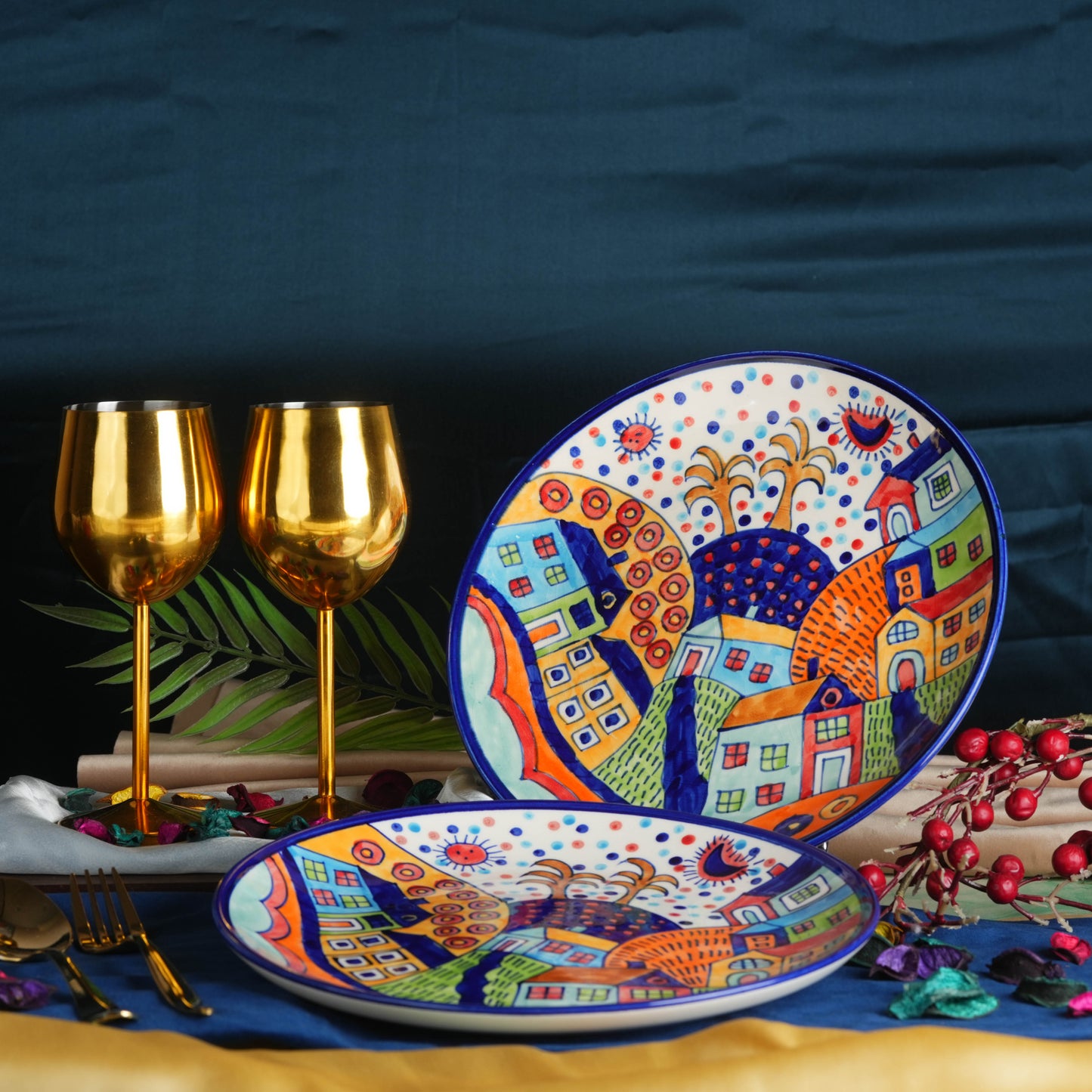 Family_hut_dinner_plate - Caffeine Premium Ceramic