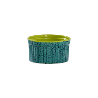 Caffeine Ceramic Handmade Glossy Turquoise Green Ramekin bowl (Set of 4) - Caffeine Premium Stoneware