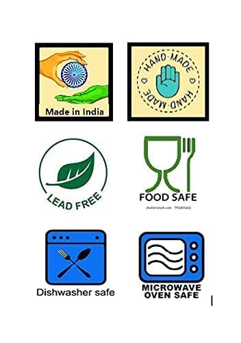 Caffeine Ceramic Handmade Mustard Romani Dinner Set (24 pcs.)