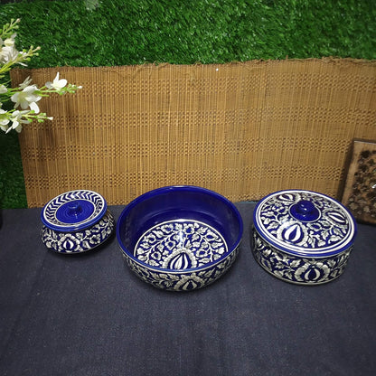 Handmade_Blue_Mughal_Tableware_Combo_15_pcs - Caffeine Premium Ceramic