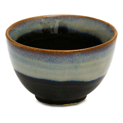 Caffeine Premium Ceramic Handmade Black & Grey Studio Dessert Bowl (Set of 6, 150 ml) - Caffeine Premium Ceramic