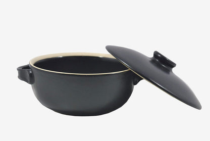 Caffeine Ceramic Handmade Black Matte Dinner Set (19 pcs)