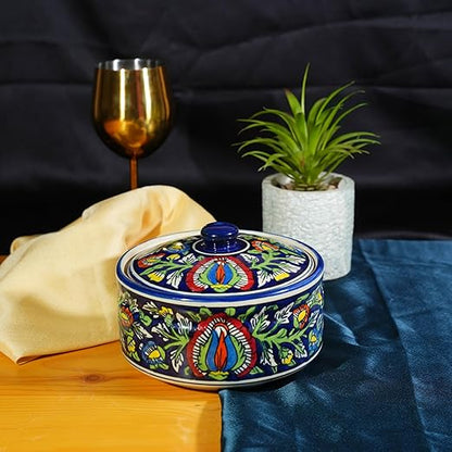 caffeine Ceramic Handmade Jaipuri Serving Donga Casserole (Set of 1, Small)