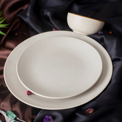 Handmade_White_Matte_Dinner_Set_2_pcs - Caffeine Premium Ceramic