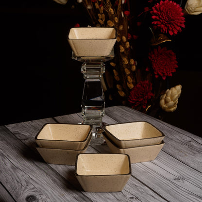 Handmade_White_Matte_Katori_Set_6_pcs - Caffeine Premium Ceramic