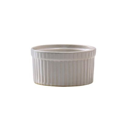 Caffeine Ceramic Handmade Glossy White Ramekin bowl (Set of 4, 150 ml) - Caffeine Premium Stoneware