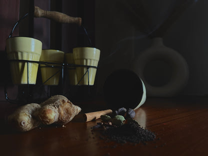 Caffeine Ceramic Handmade Sun-kissed kulhad set of 2