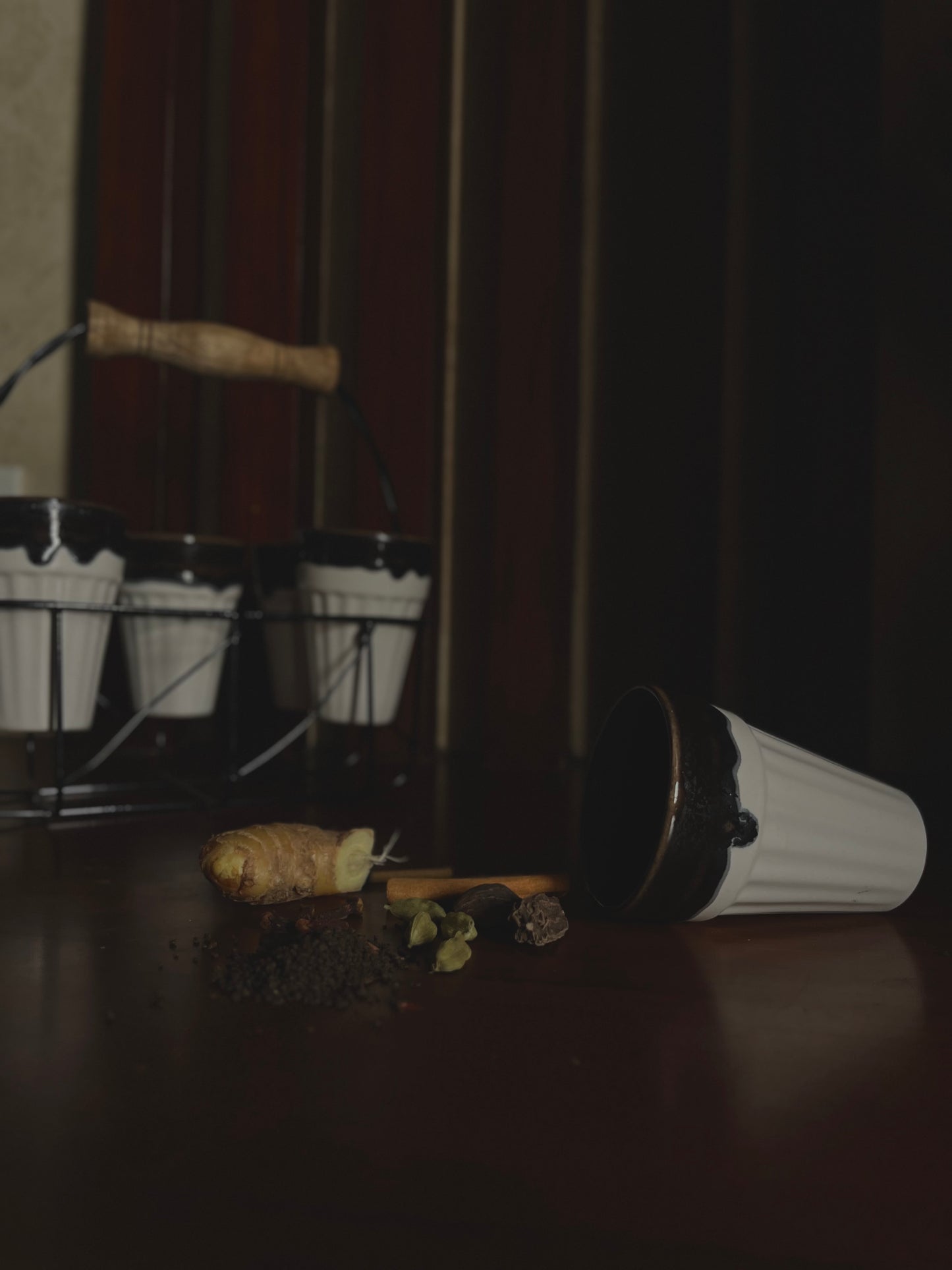 Caffeine Ceramic Handmade Coffee Stain Kulhads (set of 6)