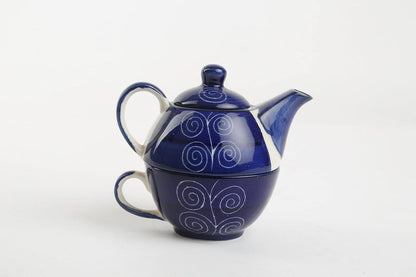 Caffeine Premium Ceramic Handmade Tea Pot 